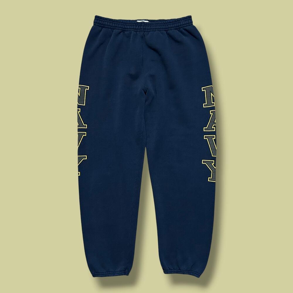 Vintage US Navy Sweatpants USN Dark Blue 90s Military Medium 32-34 Waist